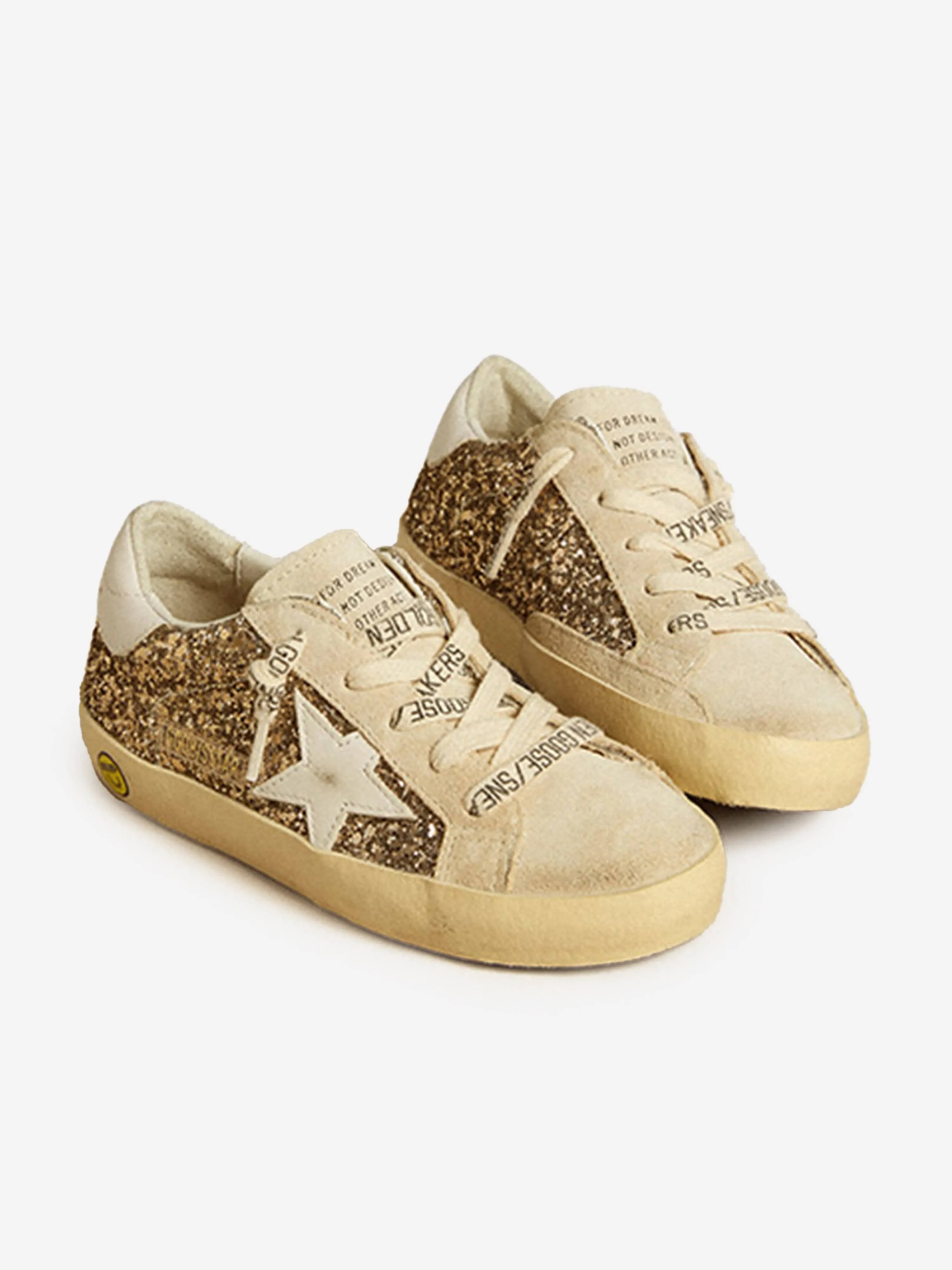 Mädchen Super-Star Glitzer Turnschuhe in Beige