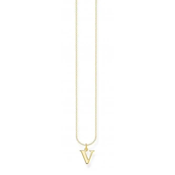 Vergoldete V-Ausschnitt Halskette KE2031-413-39-L45V Thomas Sabo Halsketten