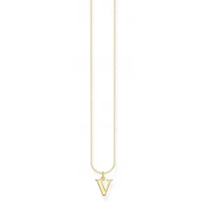Vergoldete V-Ausschnitt Halskette KE2031-413-39-L45V Thomas Sabo Halsketten