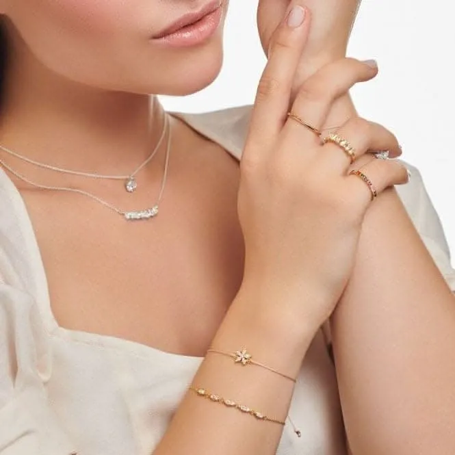Vergoldeter Ring mit mehrfarbigen Zirkonia-Steinen TR2348-488-7 Thomas Sabo Ringe