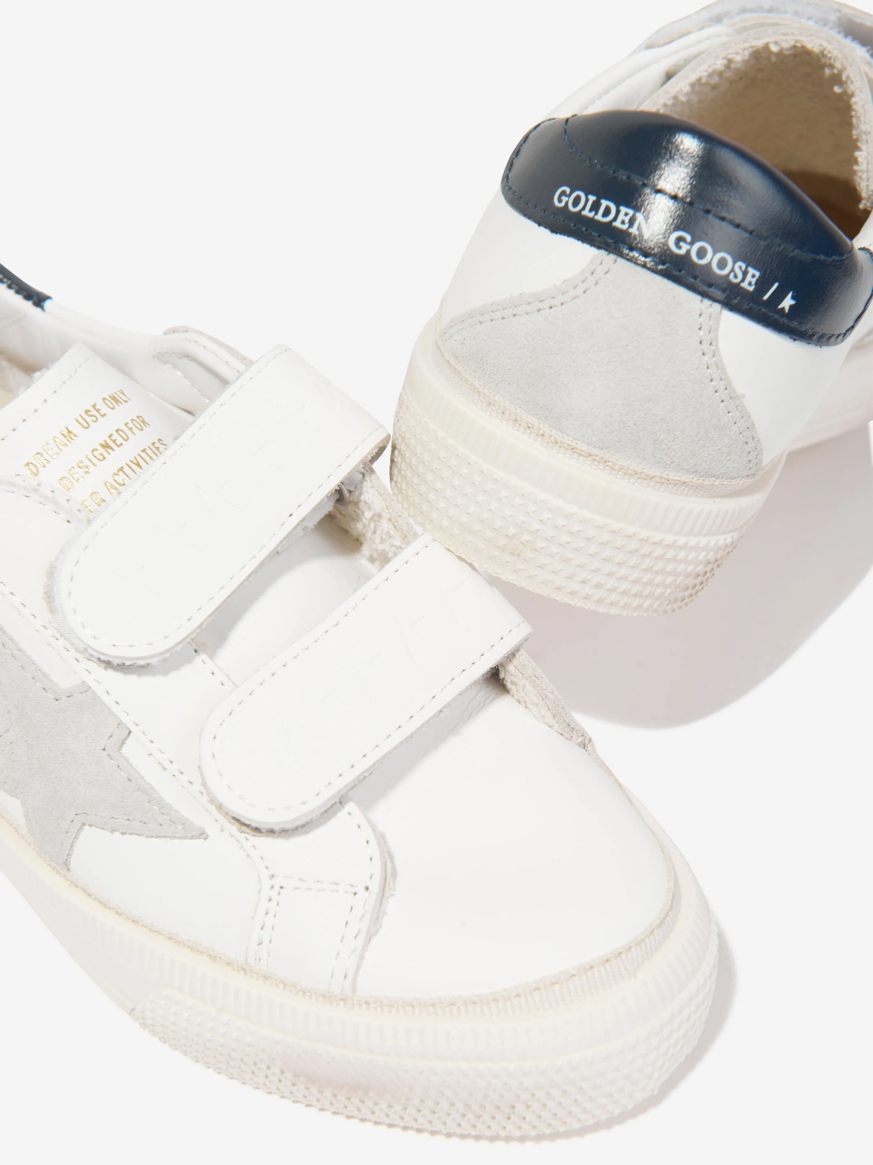 Golden Goose Kids Leder Star May Schulschuhe in Weiß