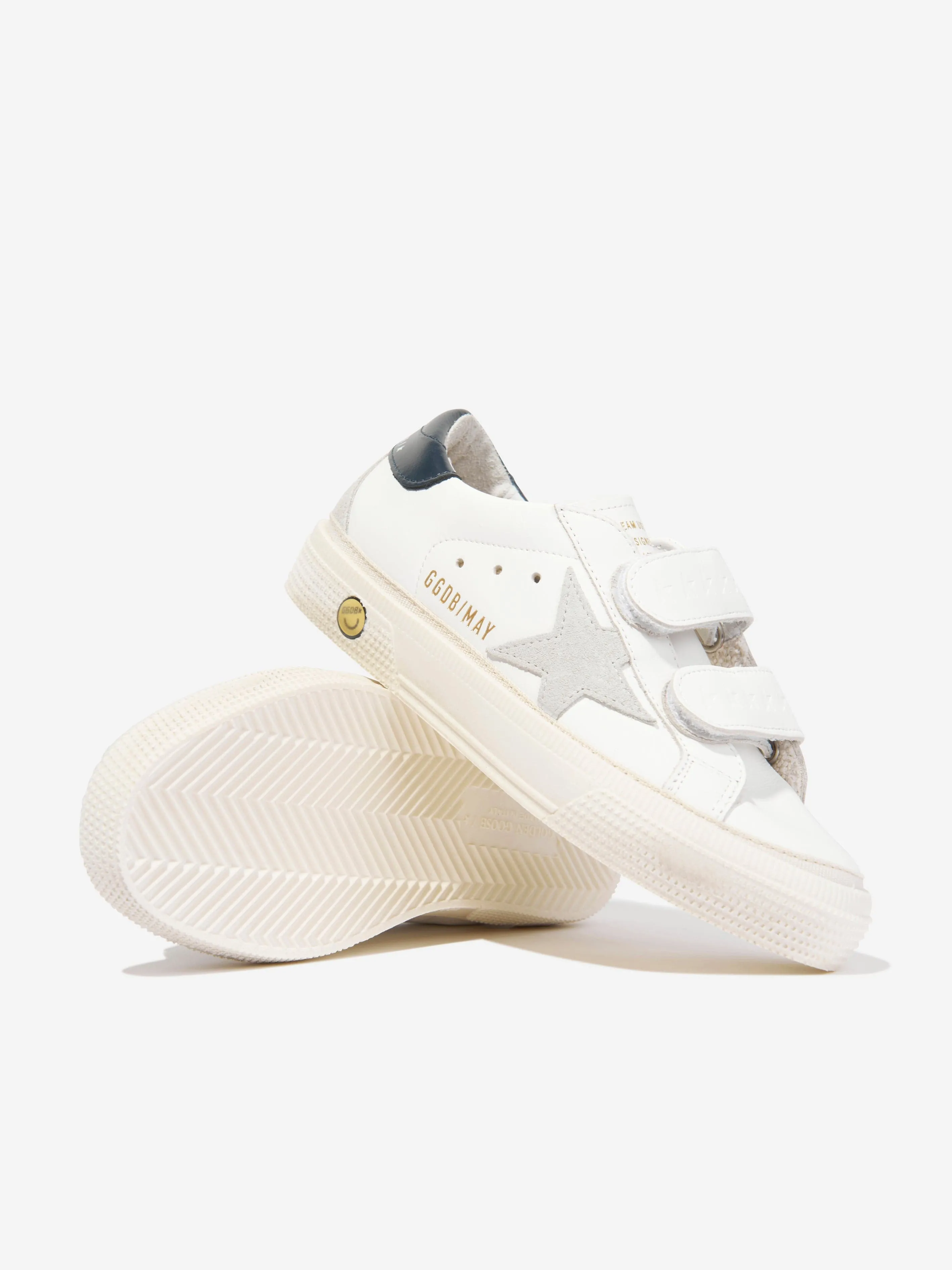 Golden Goose Kids Leder Star May Schulschuhe in Weiß