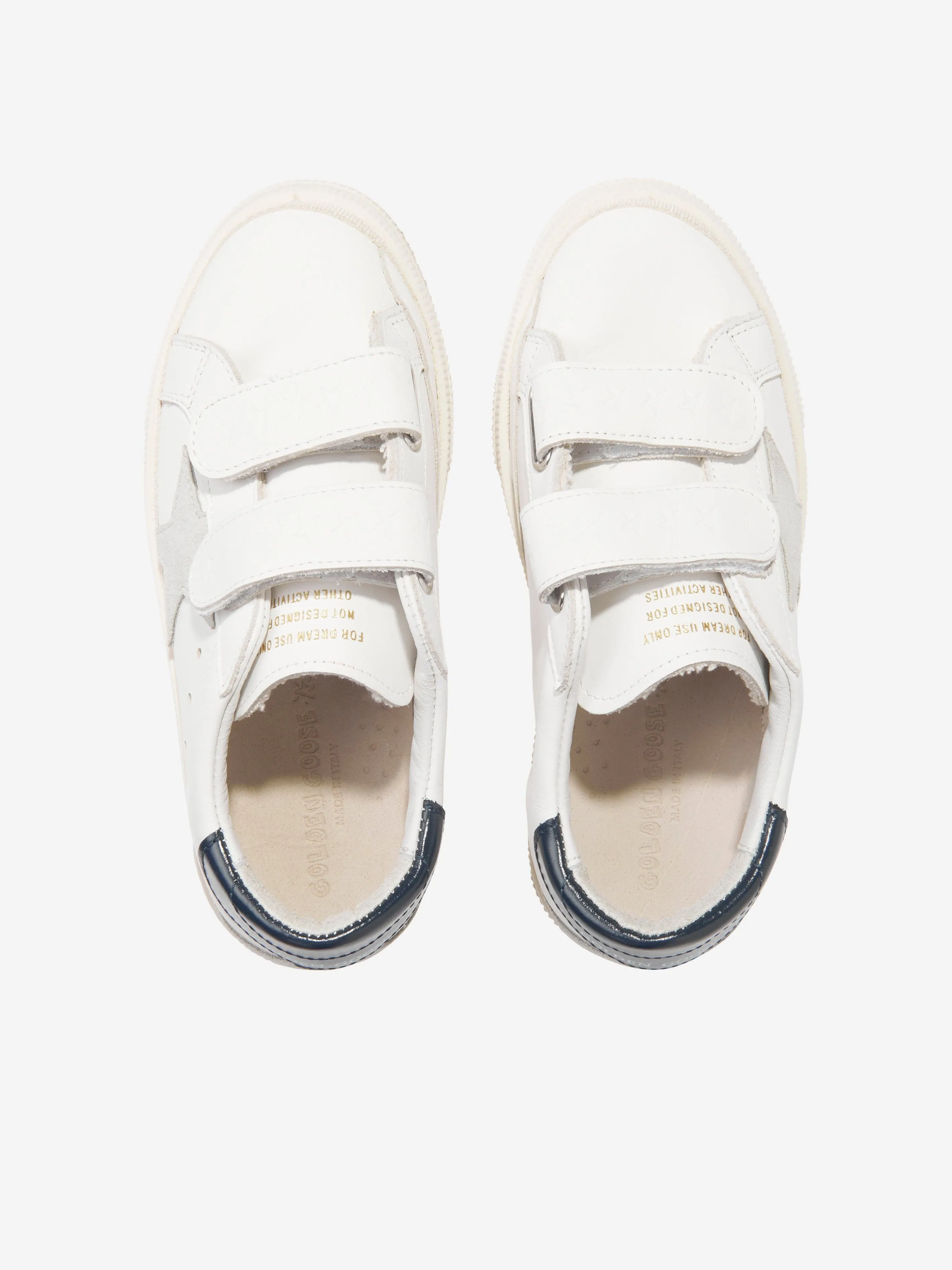 Golden Goose Kids Leder Star May Schulschuhe in Weiß