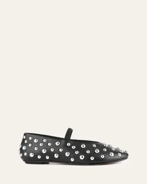 GOLDIE CASUAL FLATS SCHWARZES LEDER