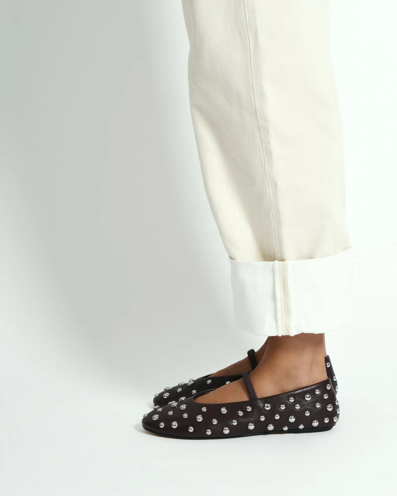 GOLDIE CASUAL FLATS MERLOT LEDER