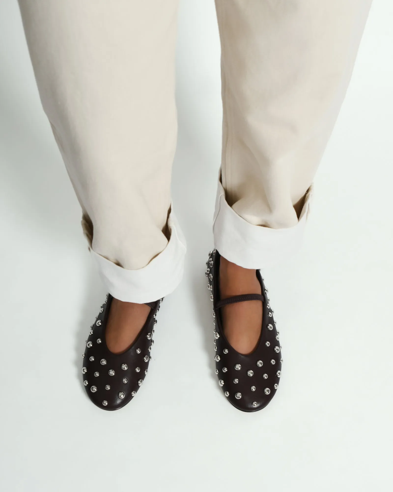 GOLDIE CASUAL FLATS MERLOT LEDER