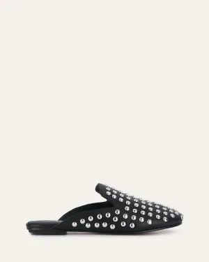 GRACIE CASUAL FLATS SCHWARZES LEDER