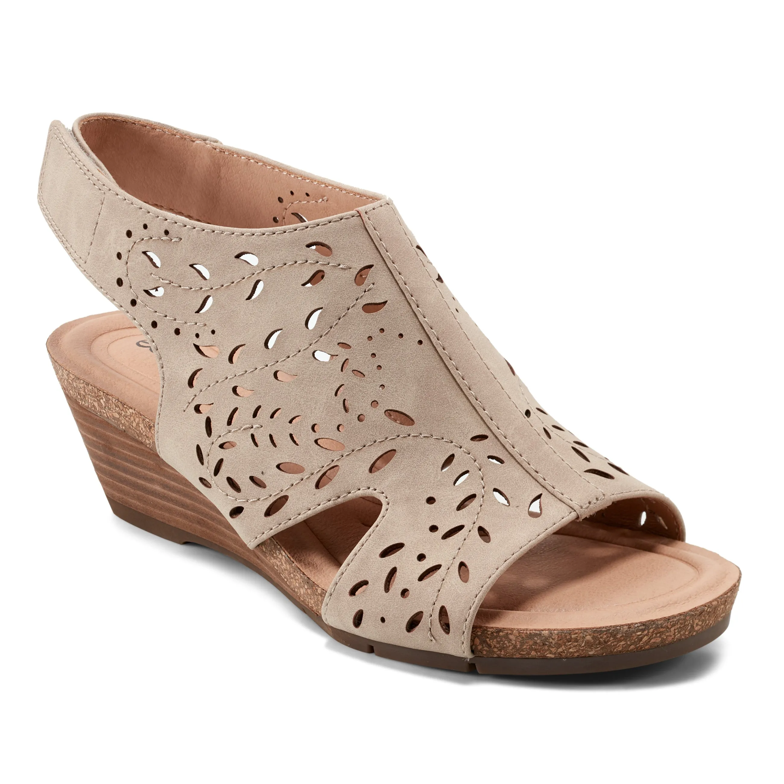Halin Rundspitze Freizeit-Slingback Keilabsatz Sandalen