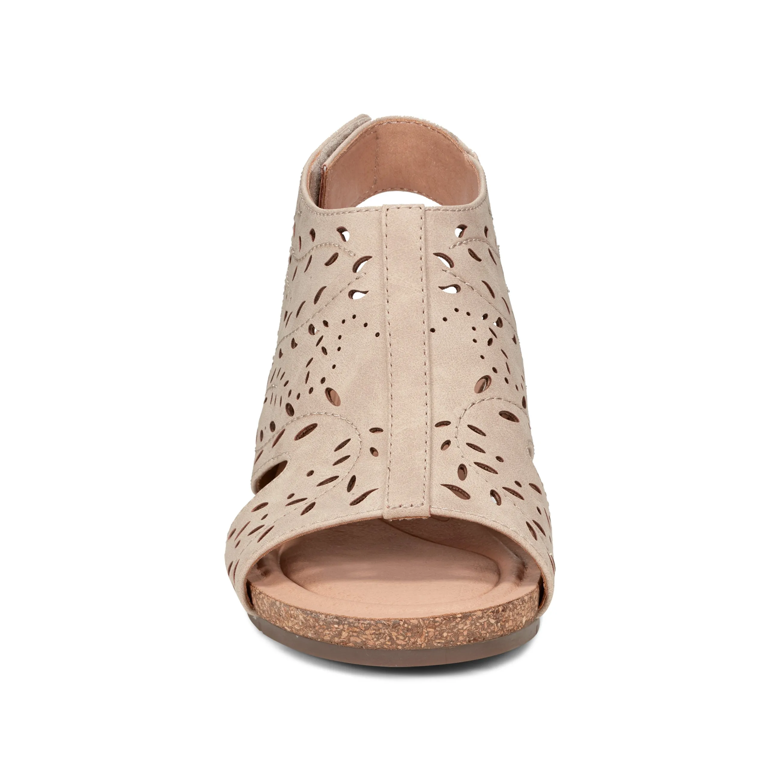 Halin Rundspitze Freizeit-Slingback Keilabsatz Sandalen