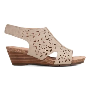Halin Rundspitze Freizeit-Slingback Keilabsatz Sandalen