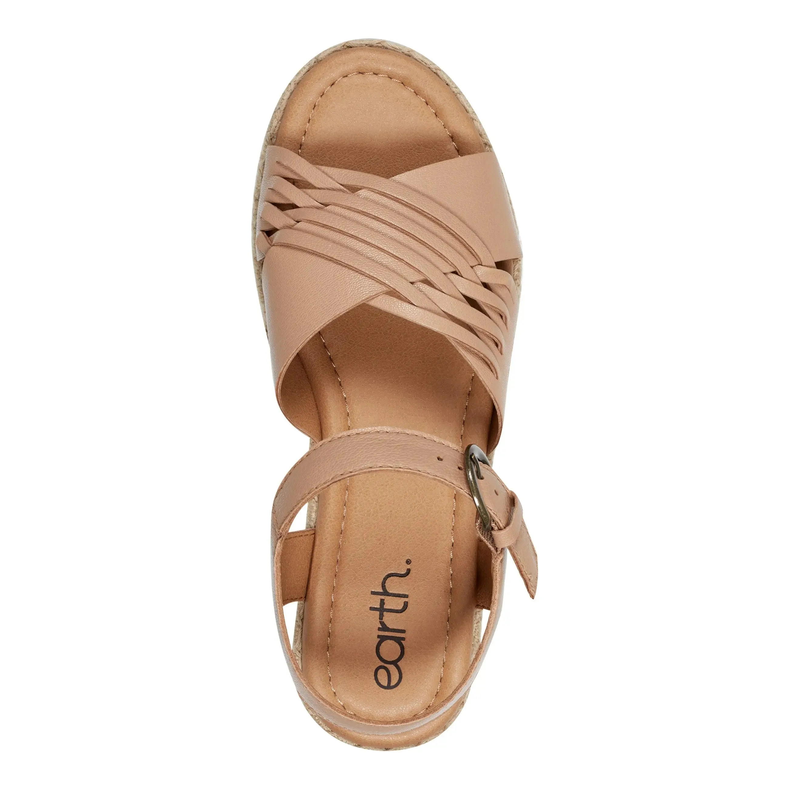 Hilda Freizeit-Espadrilles mit offener Spitze und Plateauabsatz