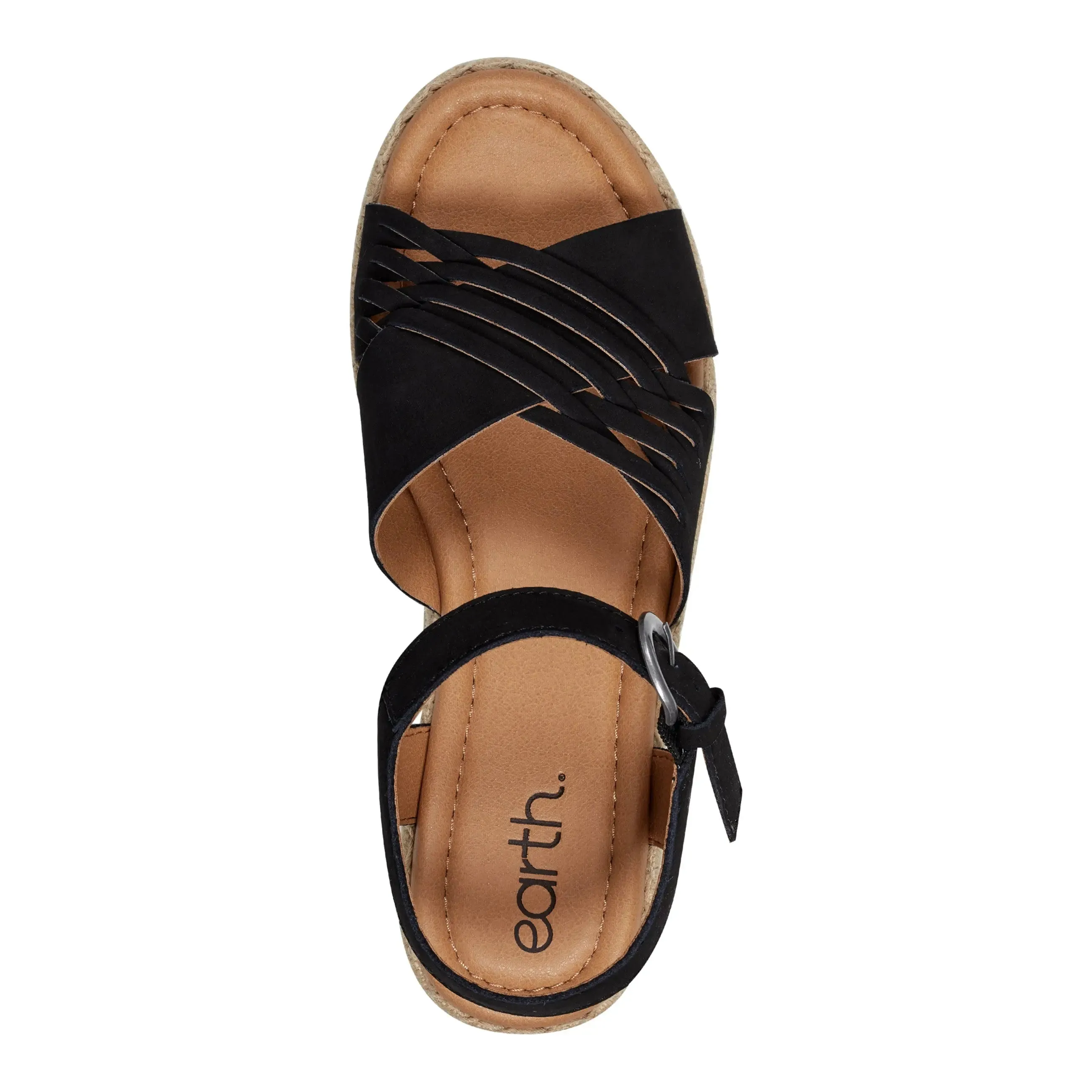Hilda Freizeit-Espadrilles mit offener Spitze und Plateauabsatz