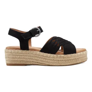 Hilda Freizeit-Espadrilles mit offener Spitze und Plateauabsatz