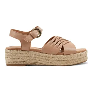 Hilda Freizeit-Espadrilles mit offener Spitze und Plateauabsatz