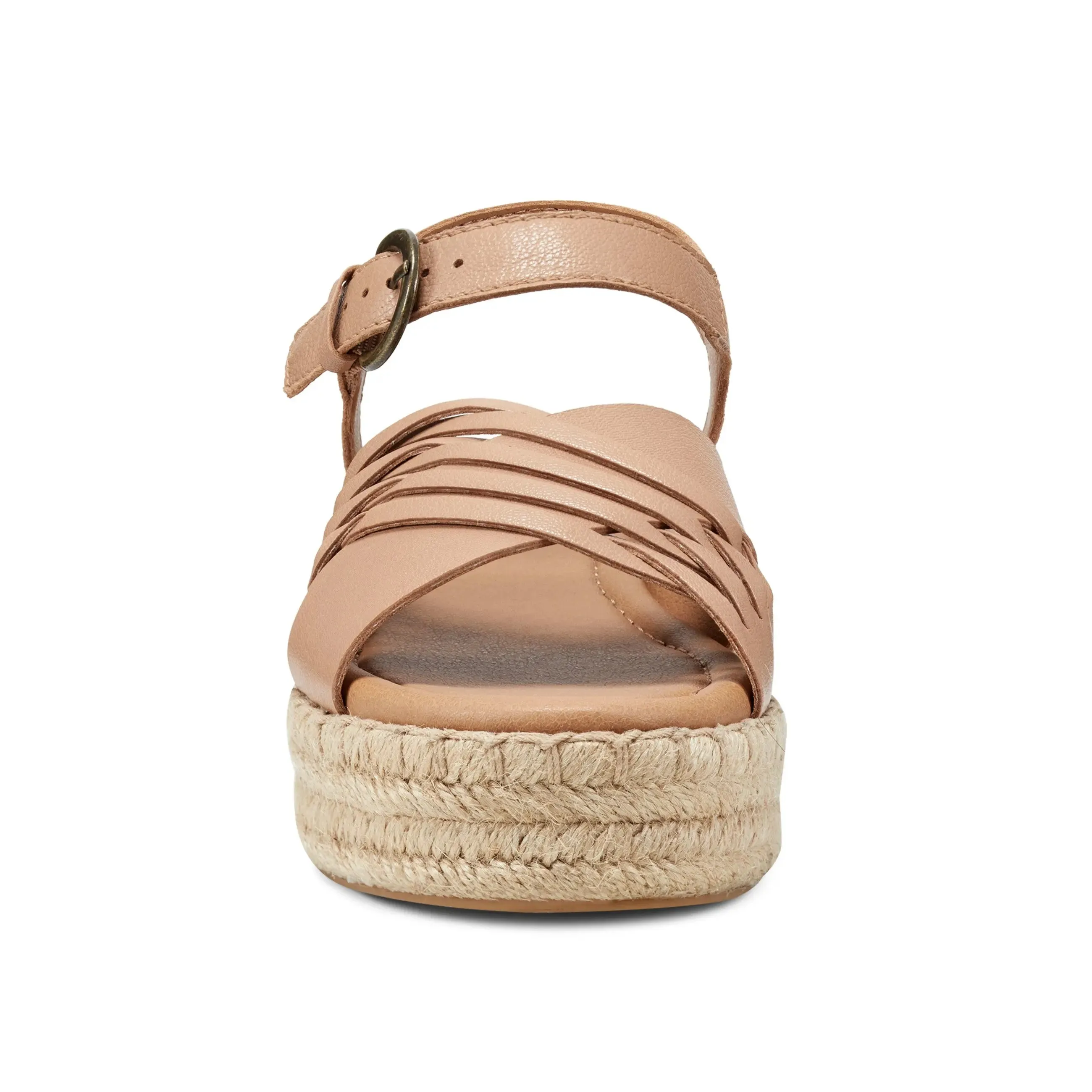 Hilda Freizeit-Espadrilles mit offener Spitze und Plateauabsatz