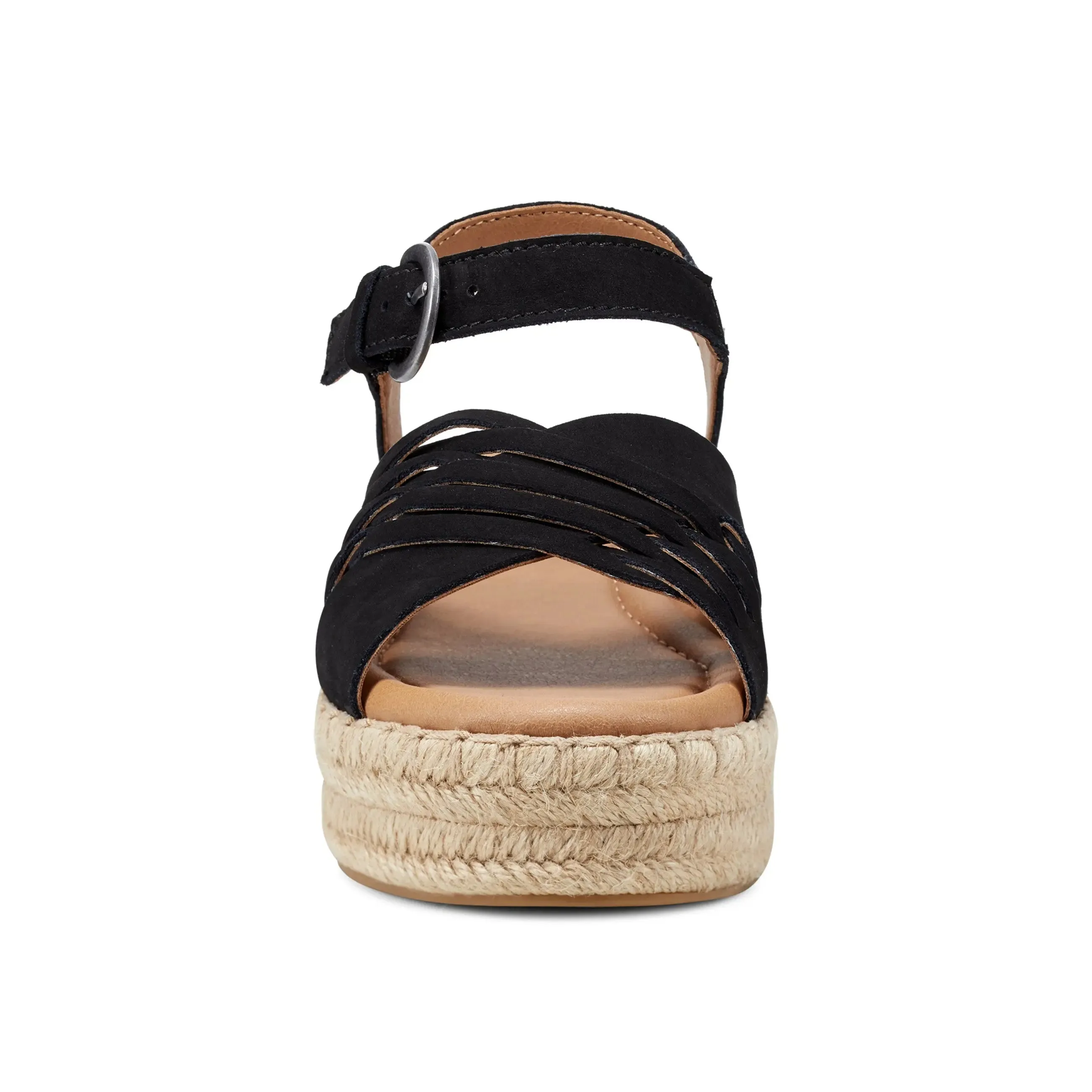 Hilda Freizeit-Espadrilles mit offener Spitze und Plateauabsatz