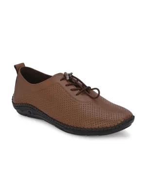 HITZ106 Herren Casual Schnürschuhe aus braunem Leder