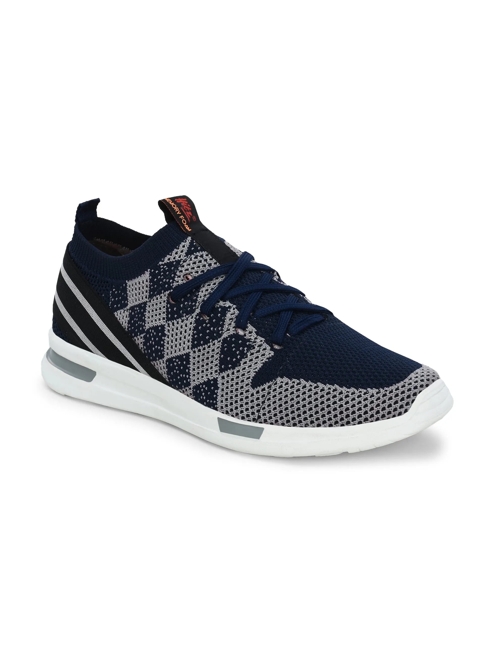 HITZ211 Herren Blaue Leder Casual Schnürschuhe