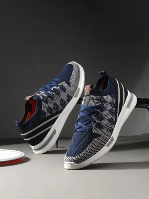 HITZ211 Herren Blaue Leder Casual Schnürschuhe