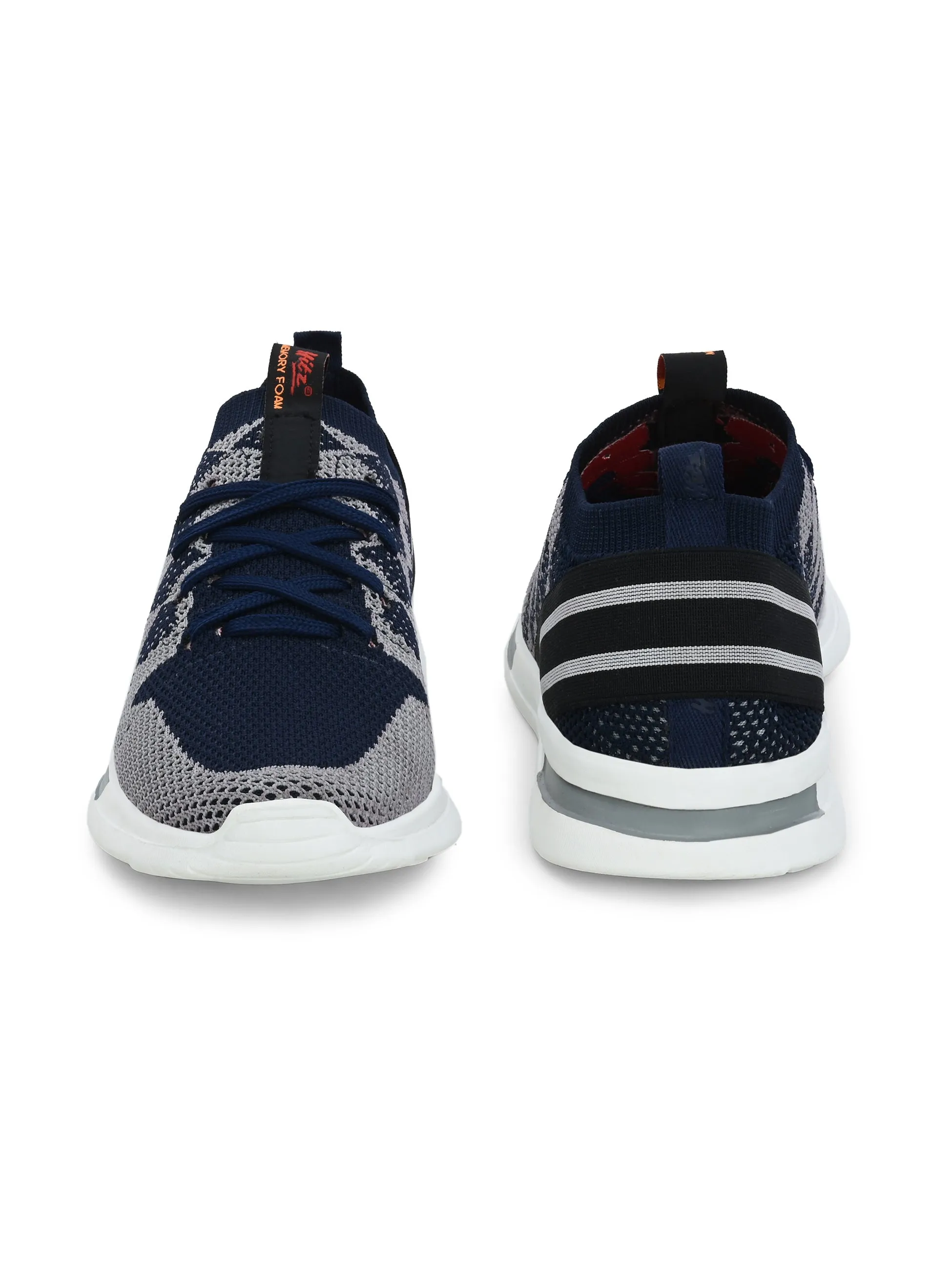 HITZ211 Herren Blaue Leder Casual Schnürschuhe