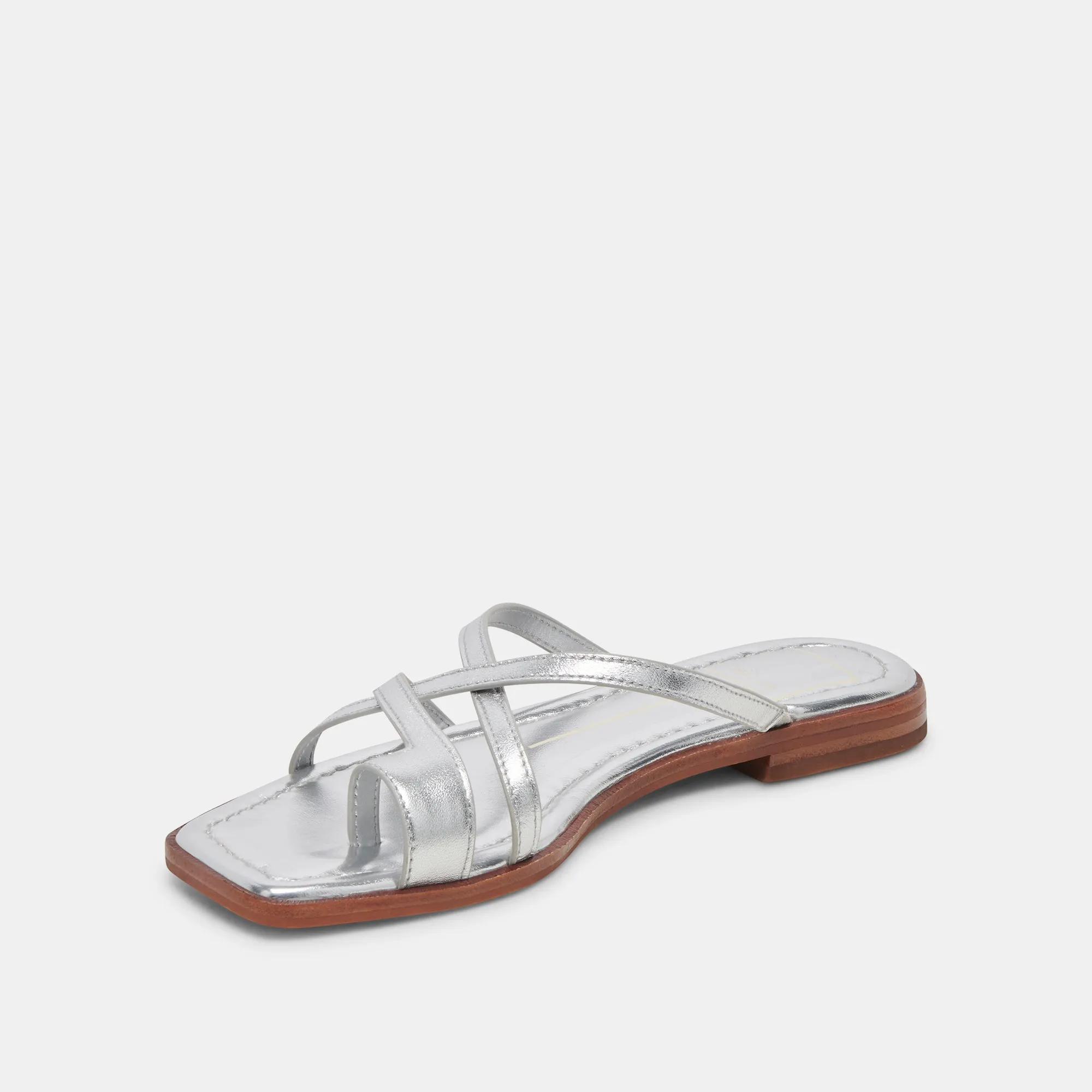 INDIGO SANDALETTEN SILBER ANTIKE LEDER