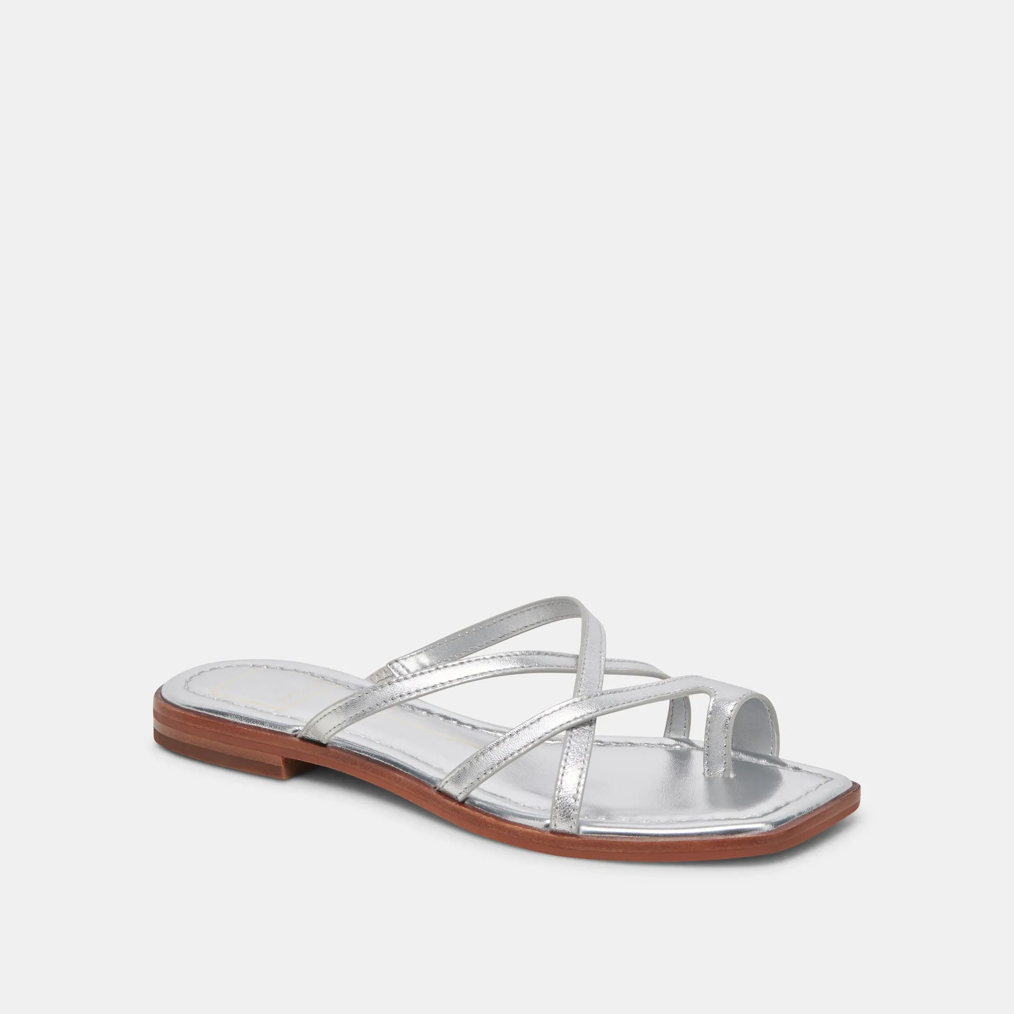 INDIGO SANDALETTEN SILBER ANTIKE LEDER