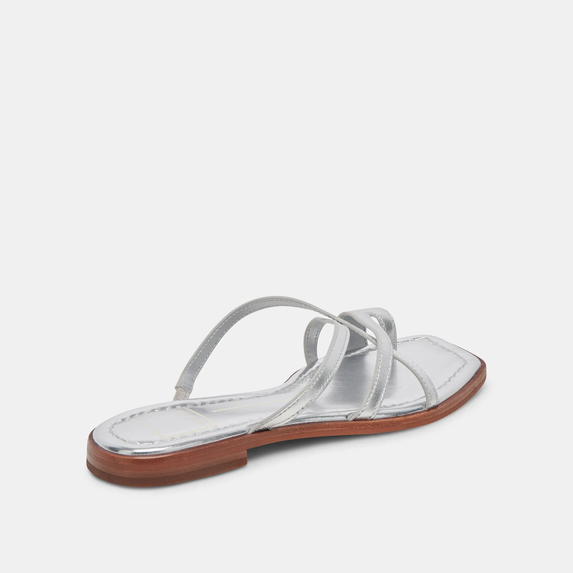 INDIGO SANDALETTEN SILBER ANTIKE LEDER