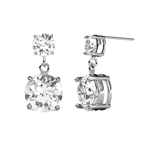 Jasmine 18k Weißgold plattierte Ohrringe mit Swarovski Kristallen