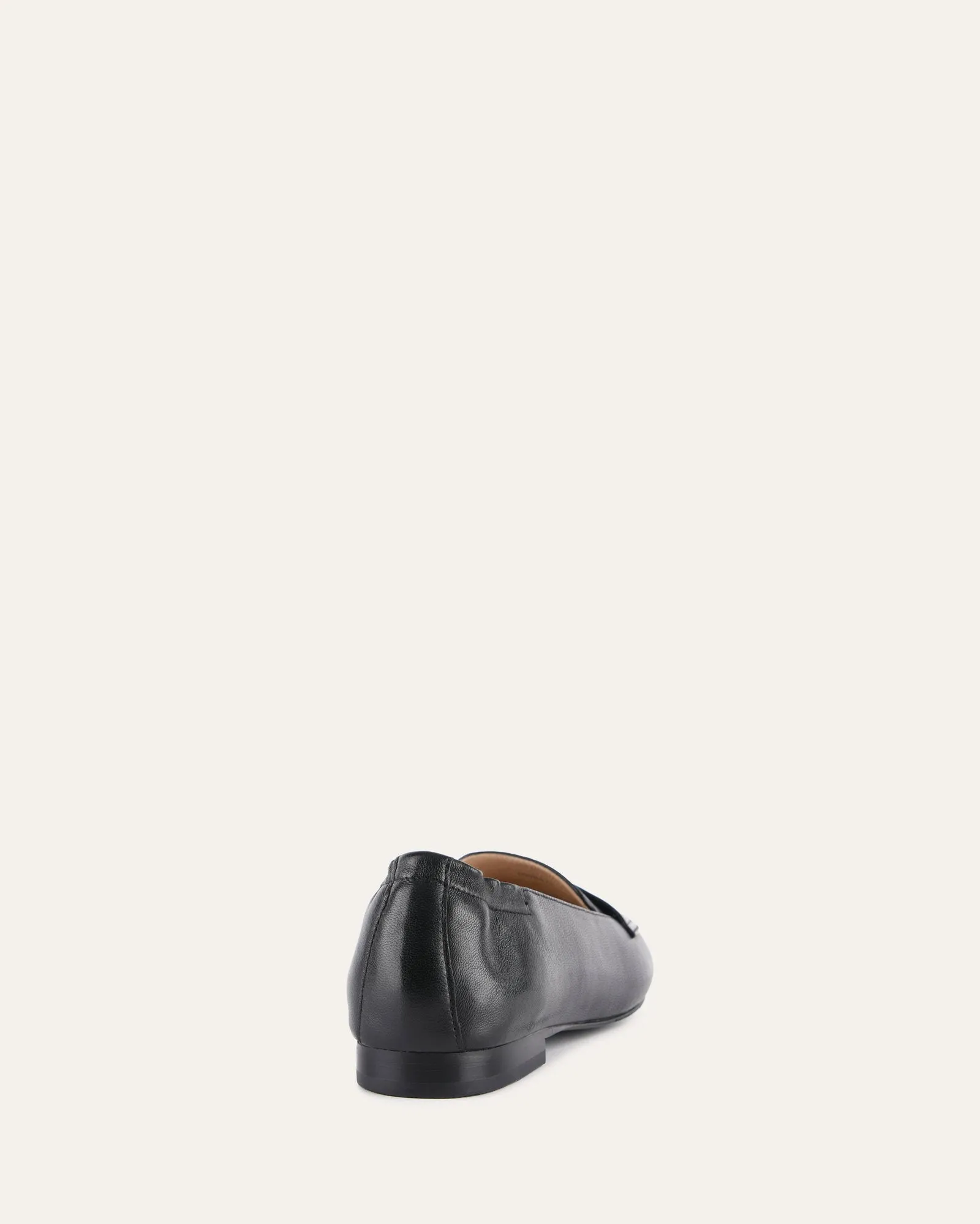 KENNEDY CASUAL FLATS SCHWARZES LEDER