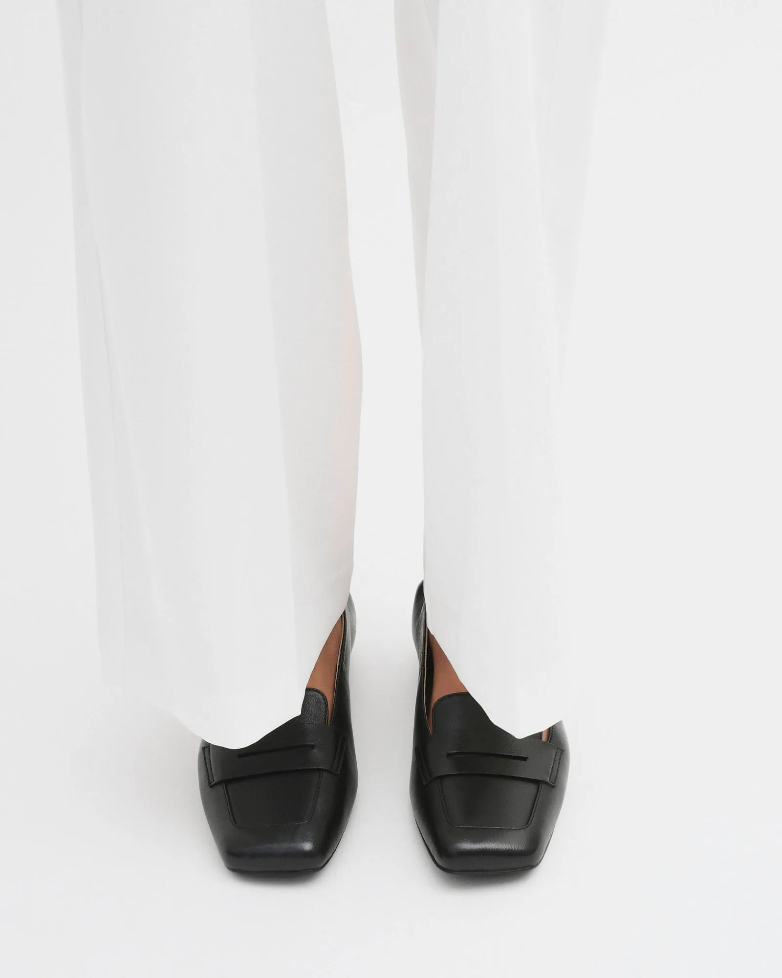 KENNEDY CASUAL FLATS SCHWARZES LEDER