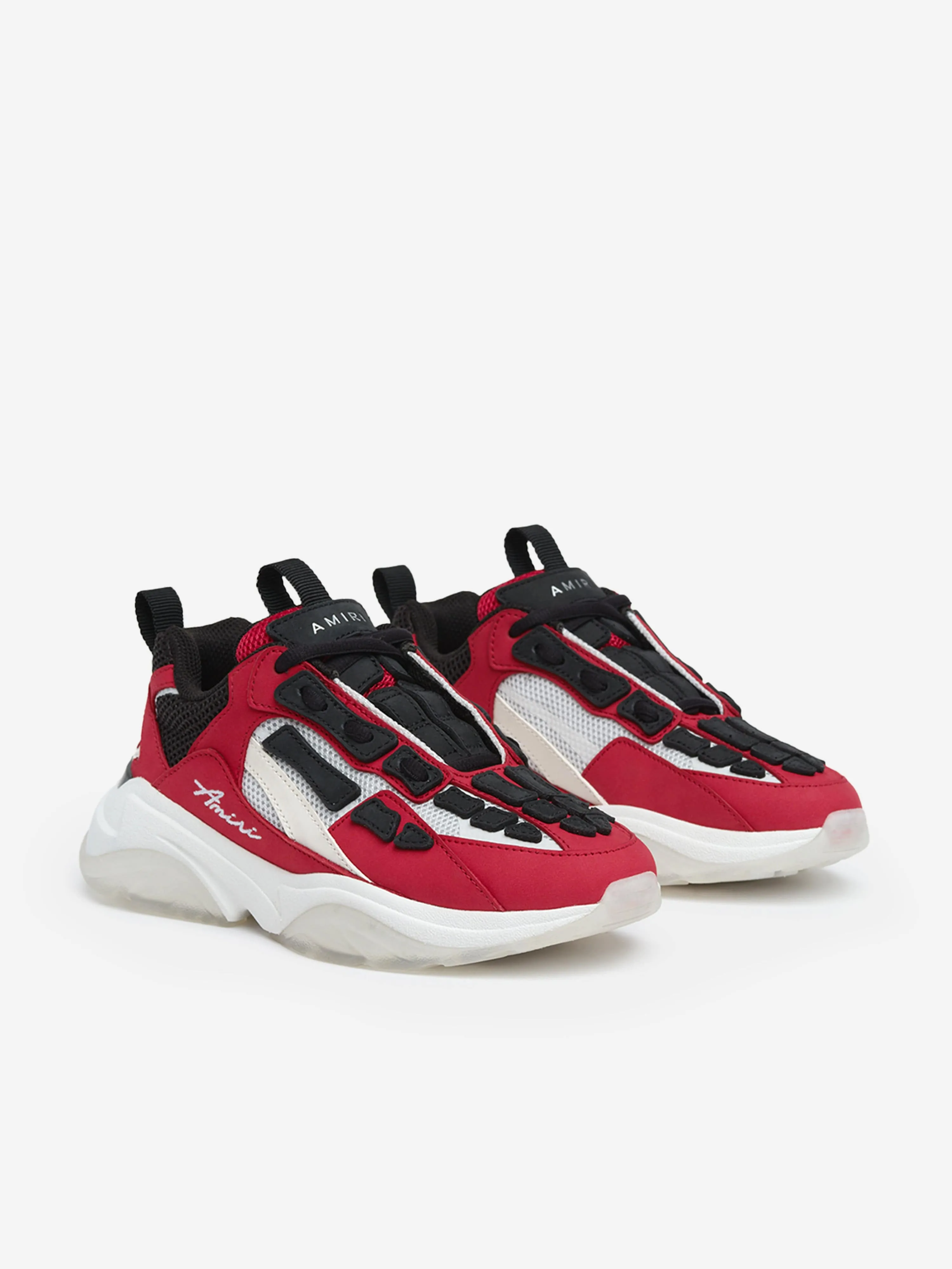 Kinder Leder Bone Runner Turnschuhe in Rot