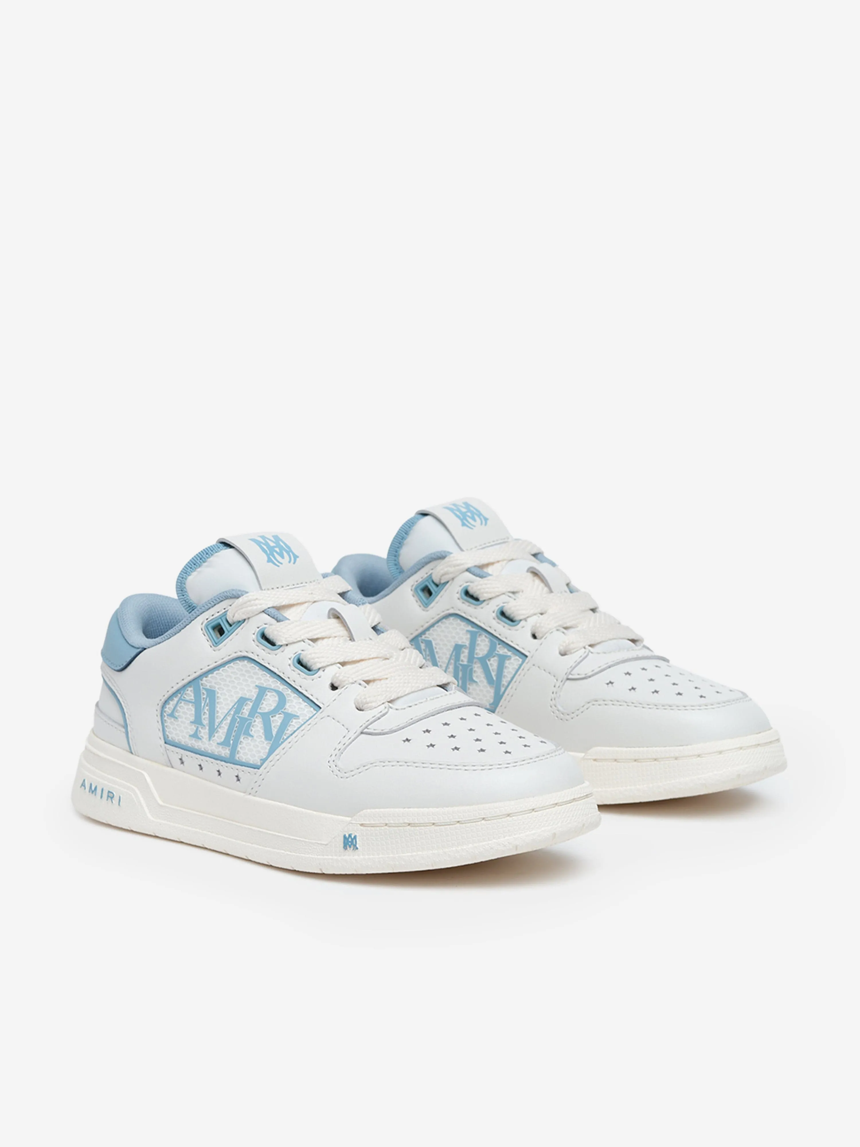 Klassische niedrige Lederturnschuhe für Kinder in Blau