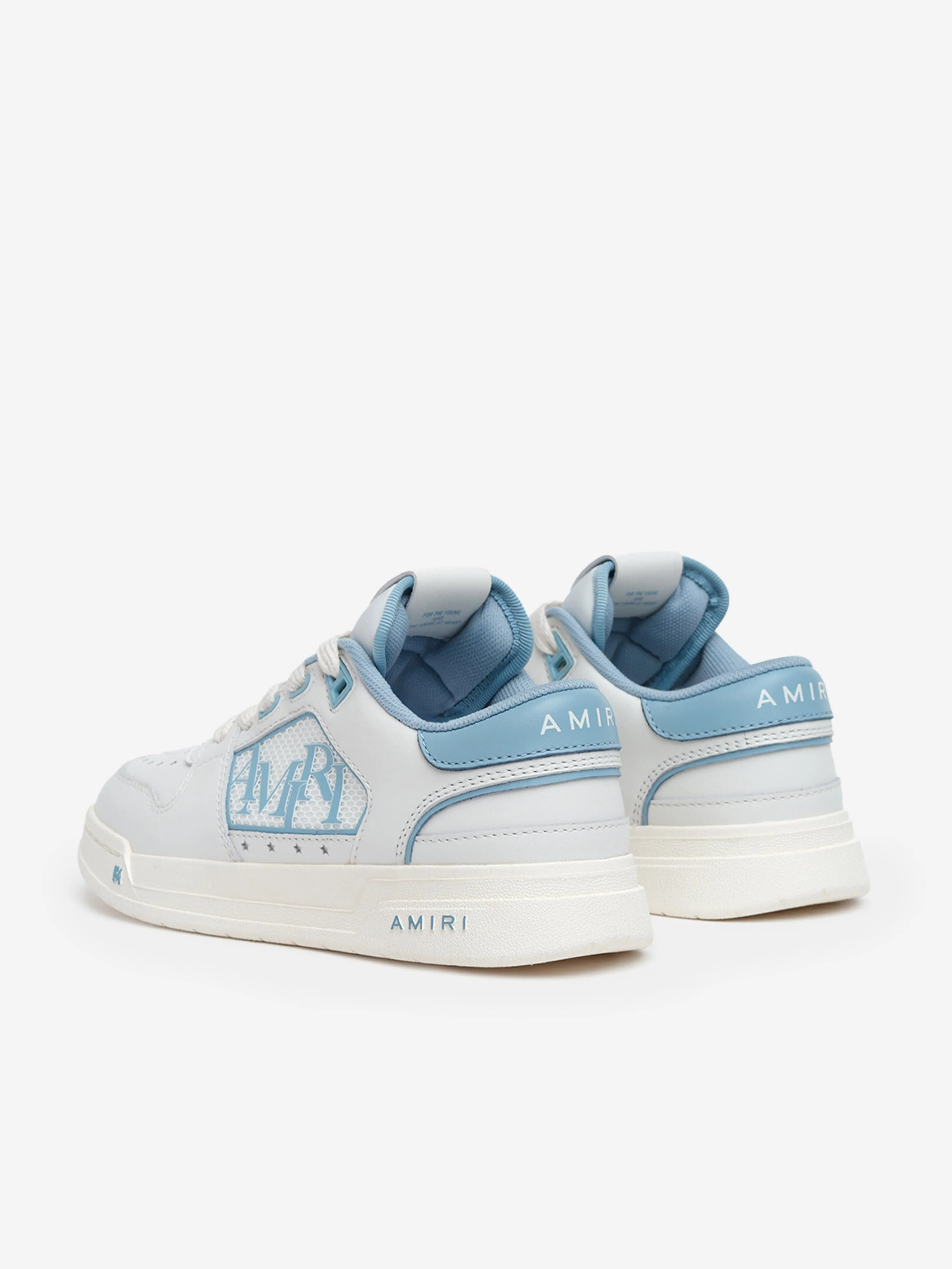 Klassische niedrige Lederturnschuhe für Kinder in Blau