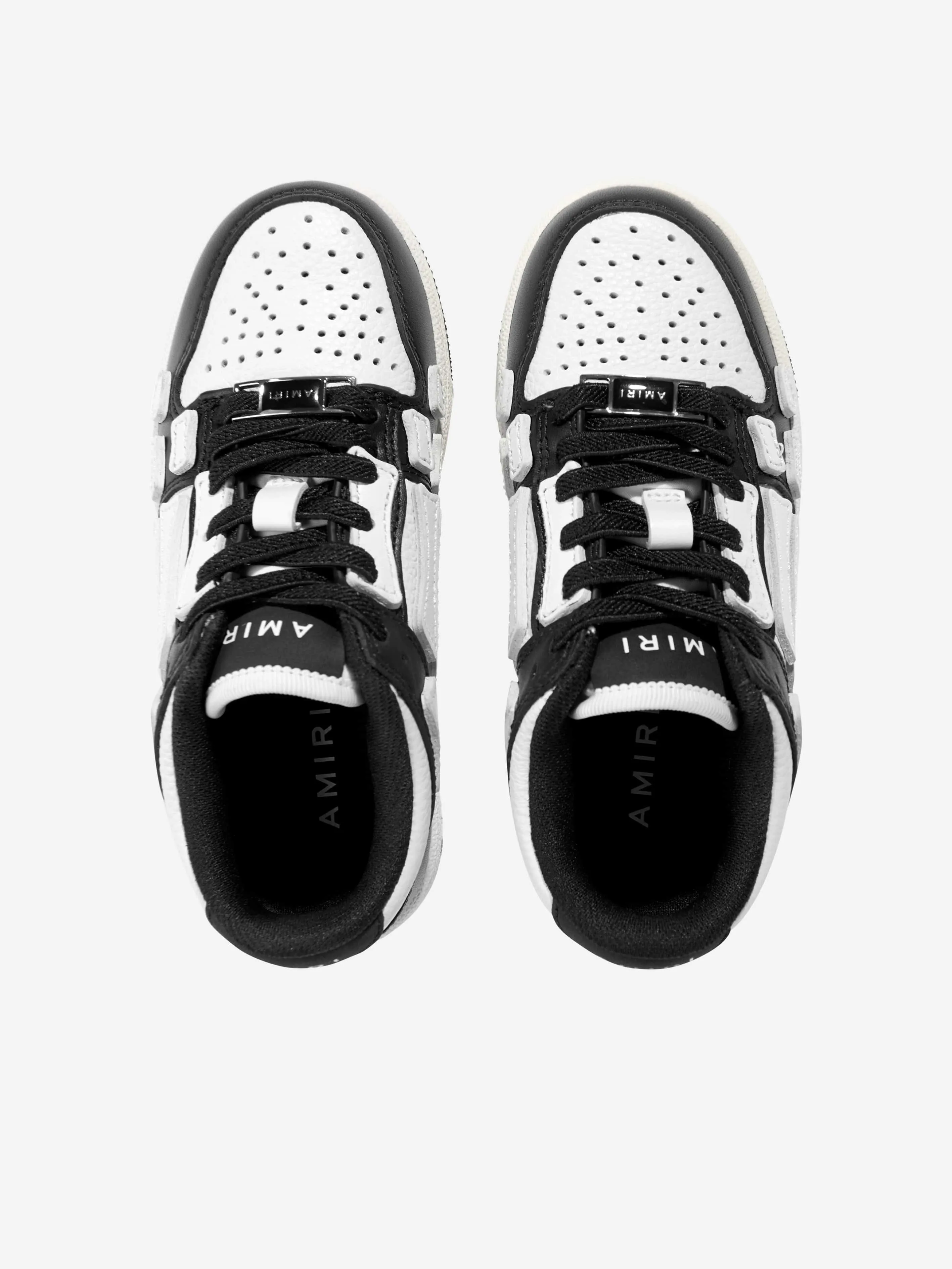 Kinder Leder Skel Top Low Turnschuhe in Schwarz