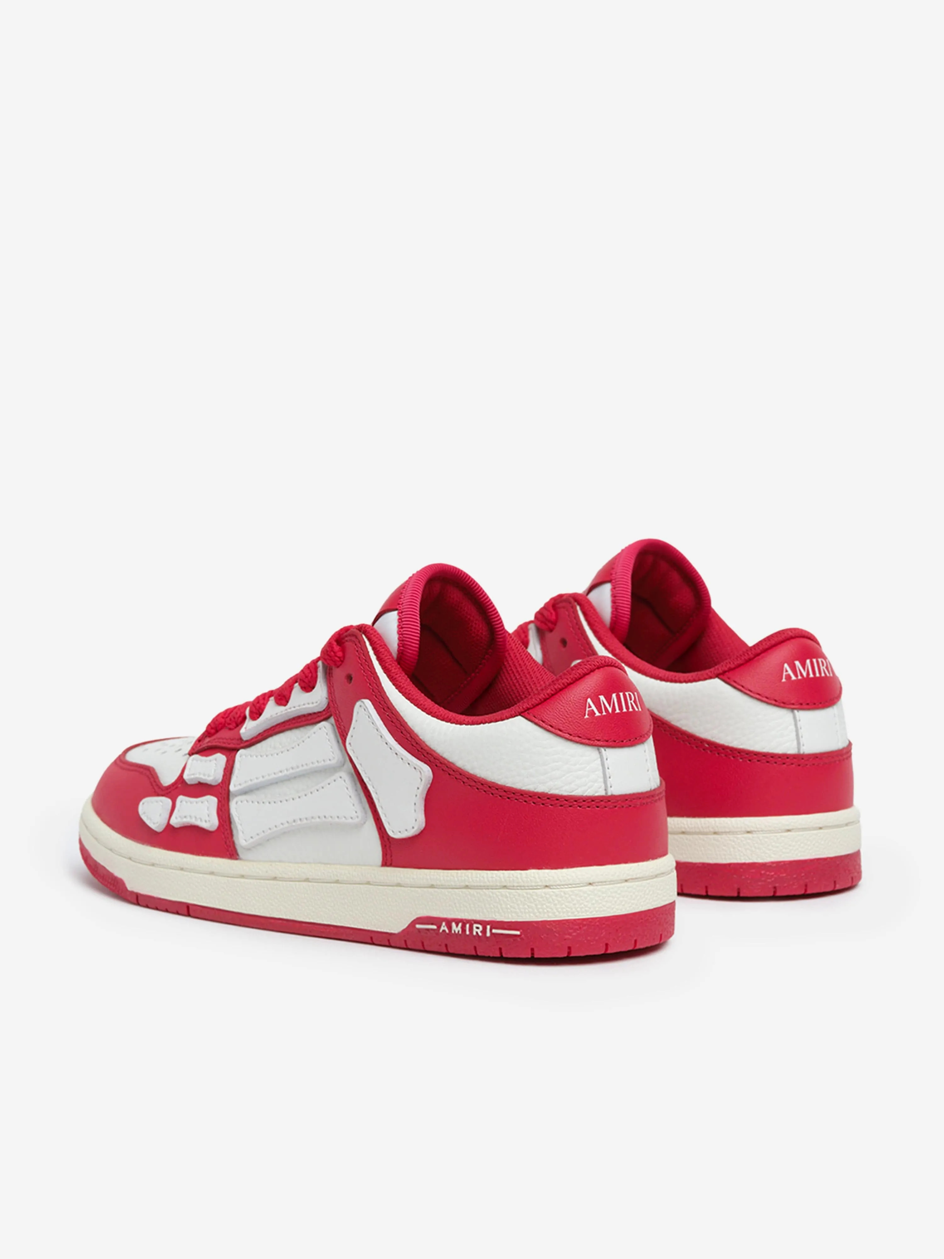 Kinder Leder-Sneaker mit niedrigem Schaft in Rot
