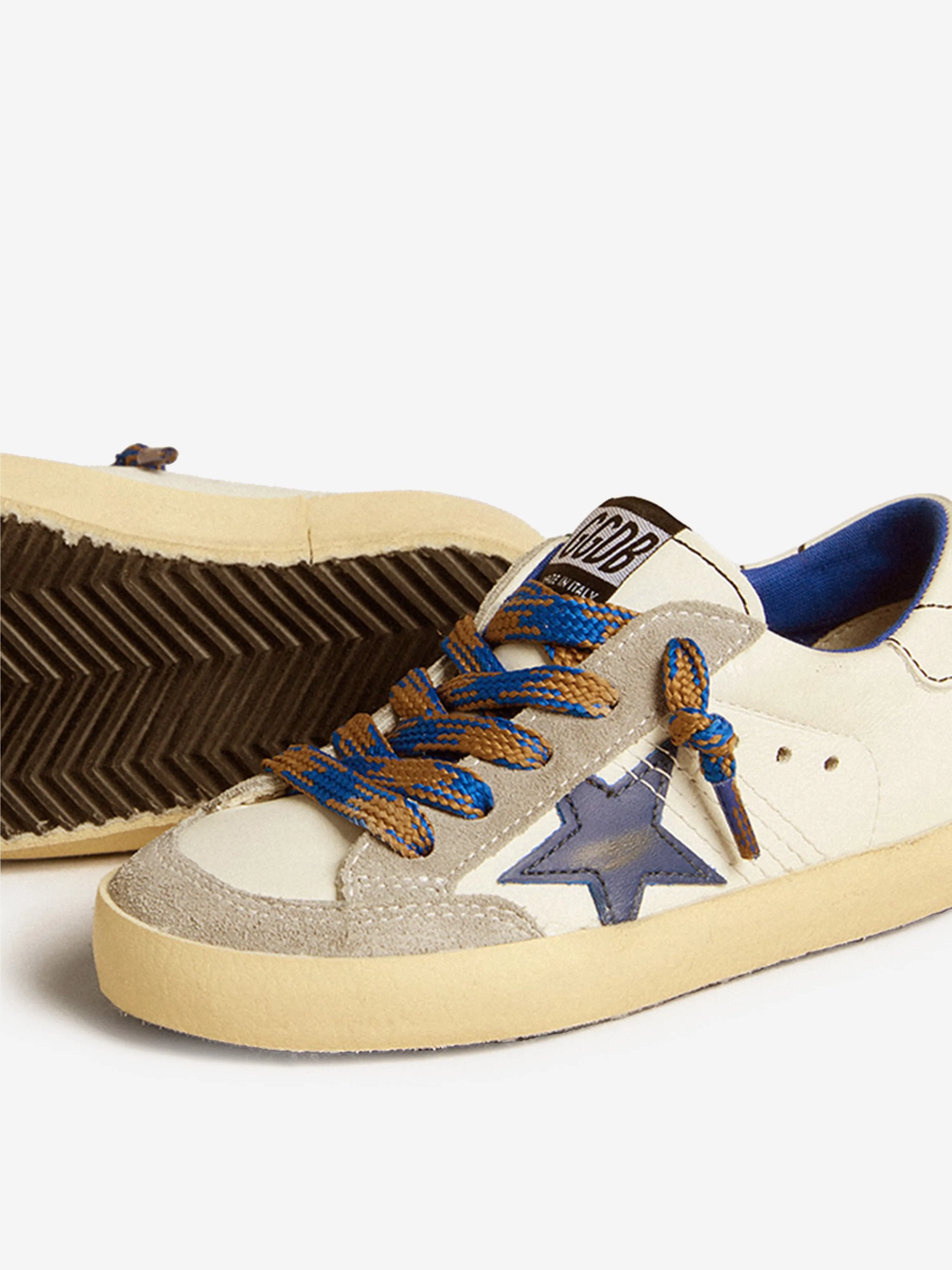 Kinderschuhe aus Leder Super-Star Penstar Classic Trainers in Weiß
