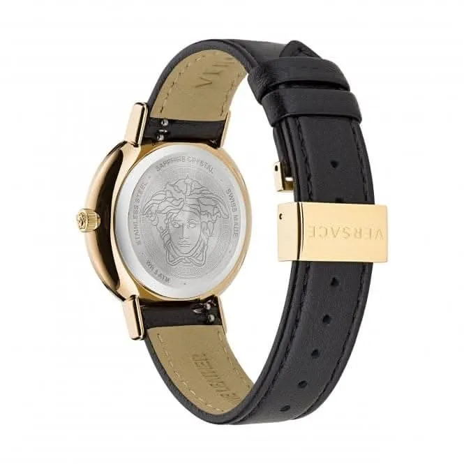 Damen Greca Chic Goldfarbene Schwarze Uhr VE3D00322