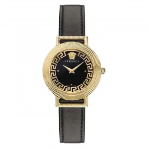Damen Greca Chic Goldfarbene Schwarze Uhr VE3D00322