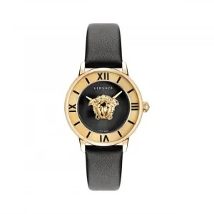 Damen La Medusa Goldfarbene Schwarze Uhr VE2R00122