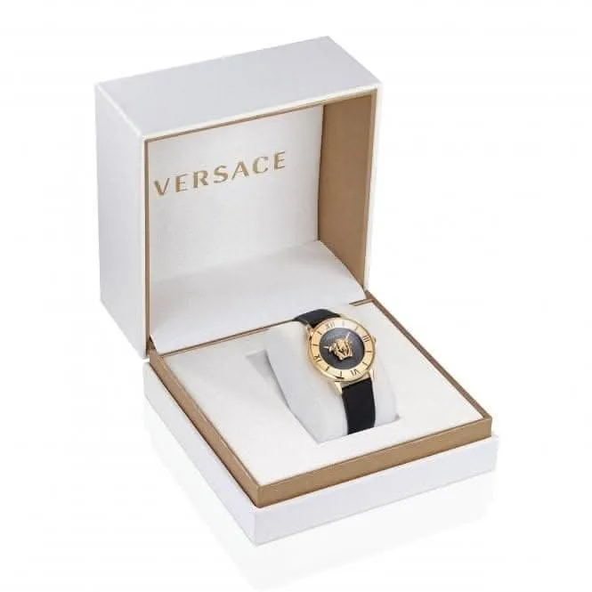 Damen La Medusa Goldfarbene Schwarze Uhr VE2R00122
