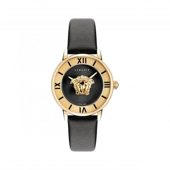 Damen La Medusa Goldfarbene Schwarze Uhr VE2R00122