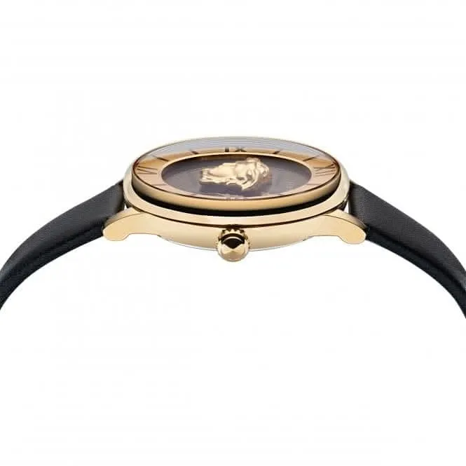 Damen La Medusa Goldfarbene Schwarze Uhr VE2R00122