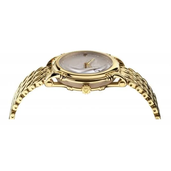 Damen Versace Pin Champagner Uhr VEPN00520