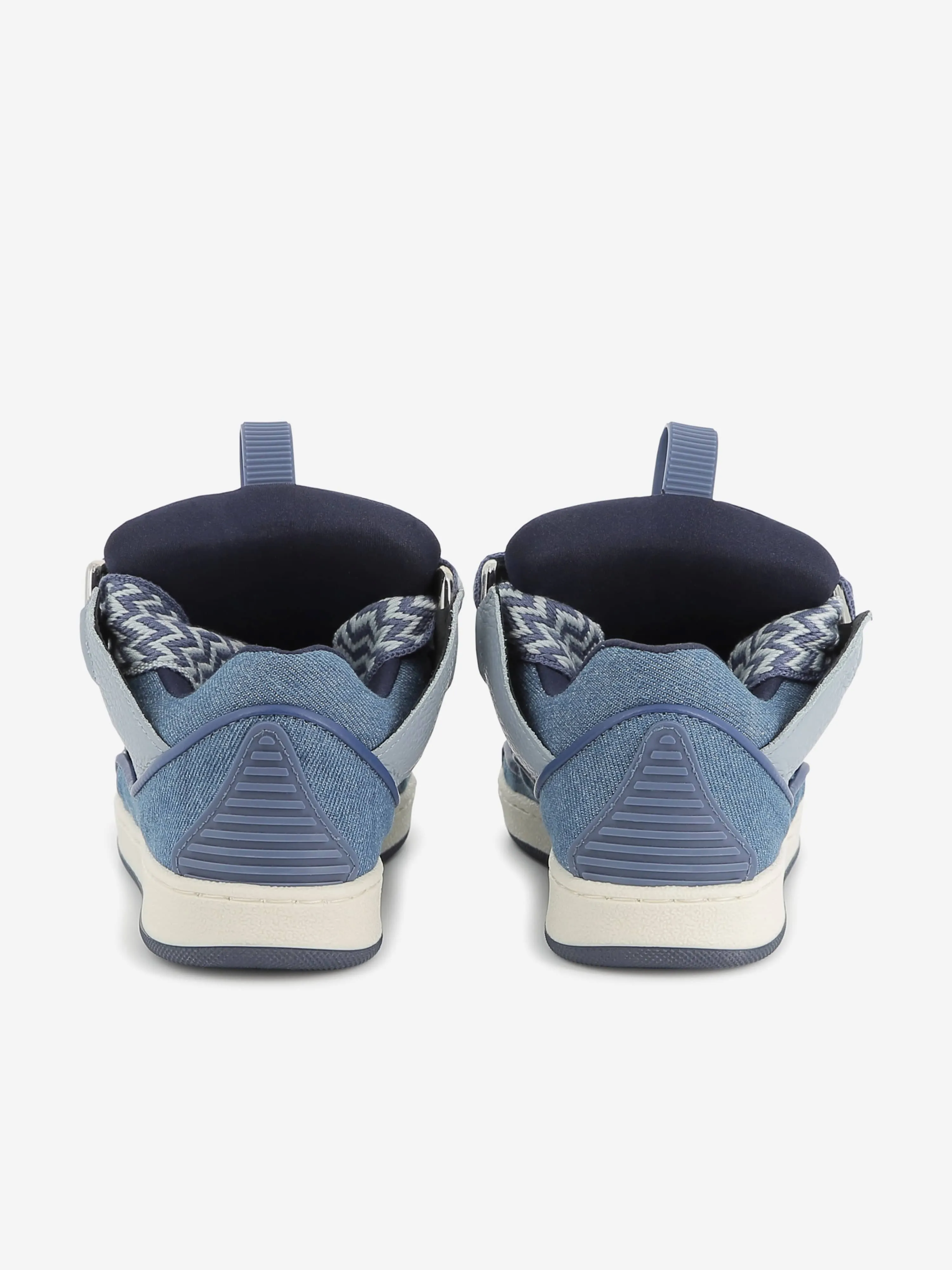 Lanvin Kids Denim und Leder Curb Sneaker