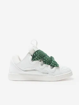 Lanvin Kids Leder Curb Sneaker in Weiß