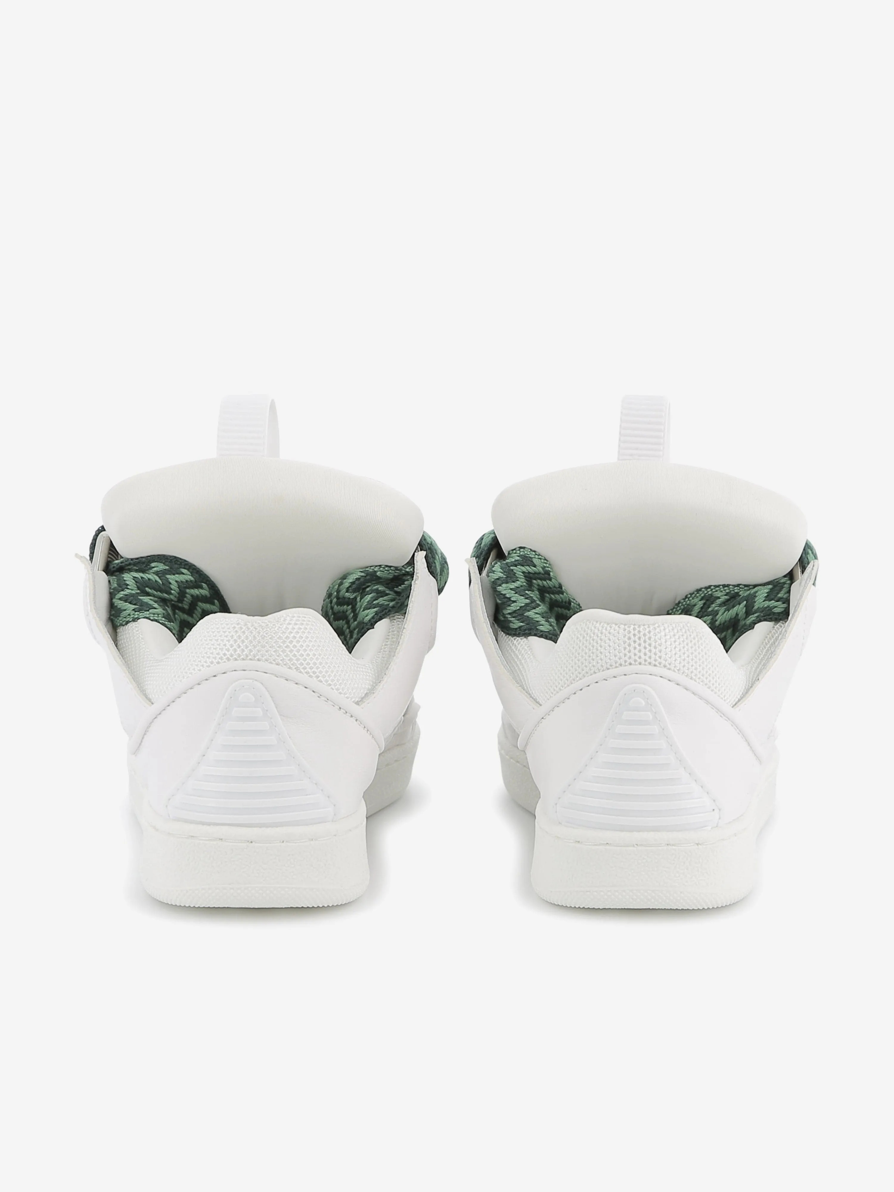 Lanvin Kids Leder Curb Sneaker in Weiß