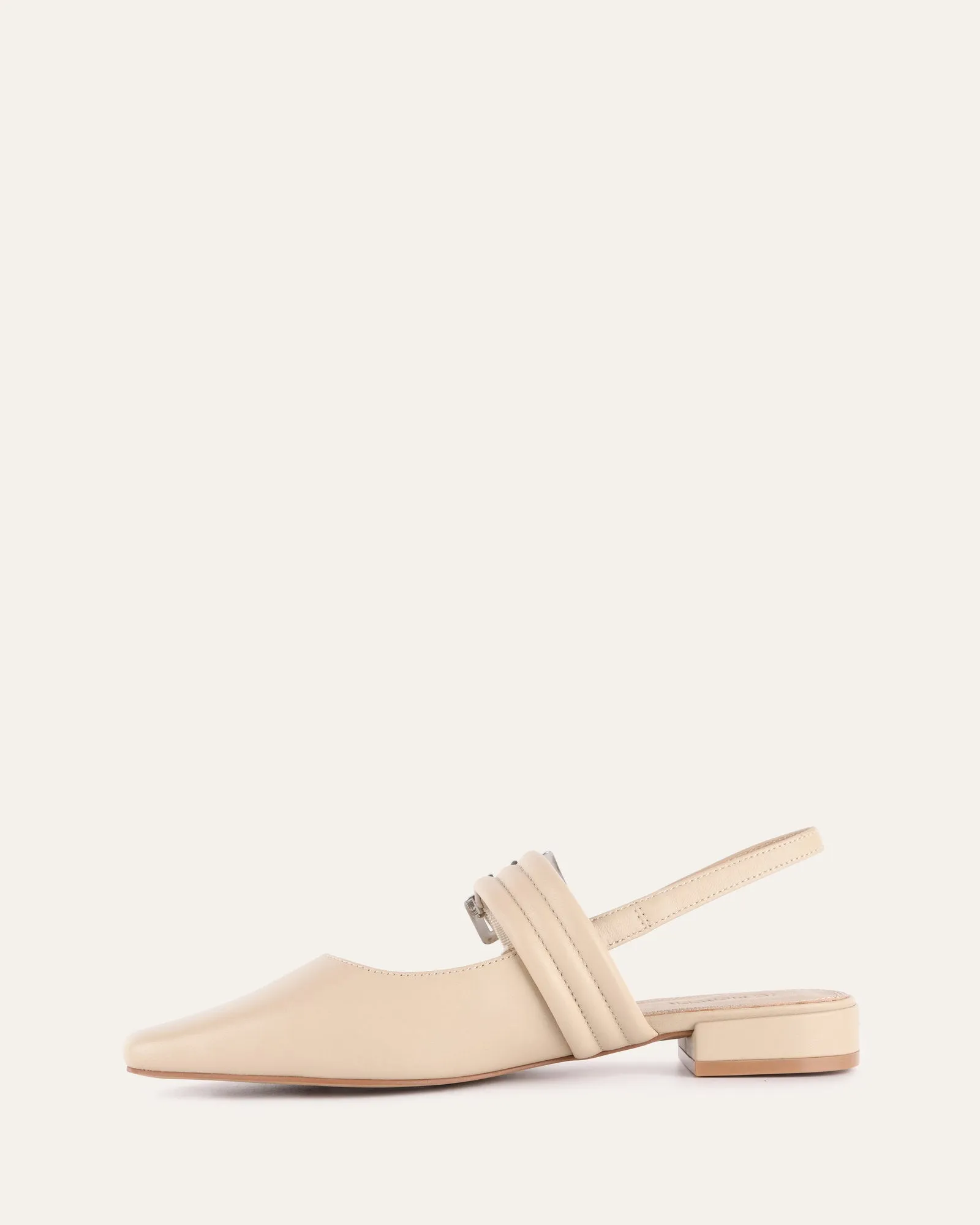 LONDON CASUAL FLATS SAND LEDER