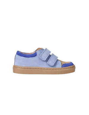 Niedrige Sneaker - Farbblock Himmel Wildleder