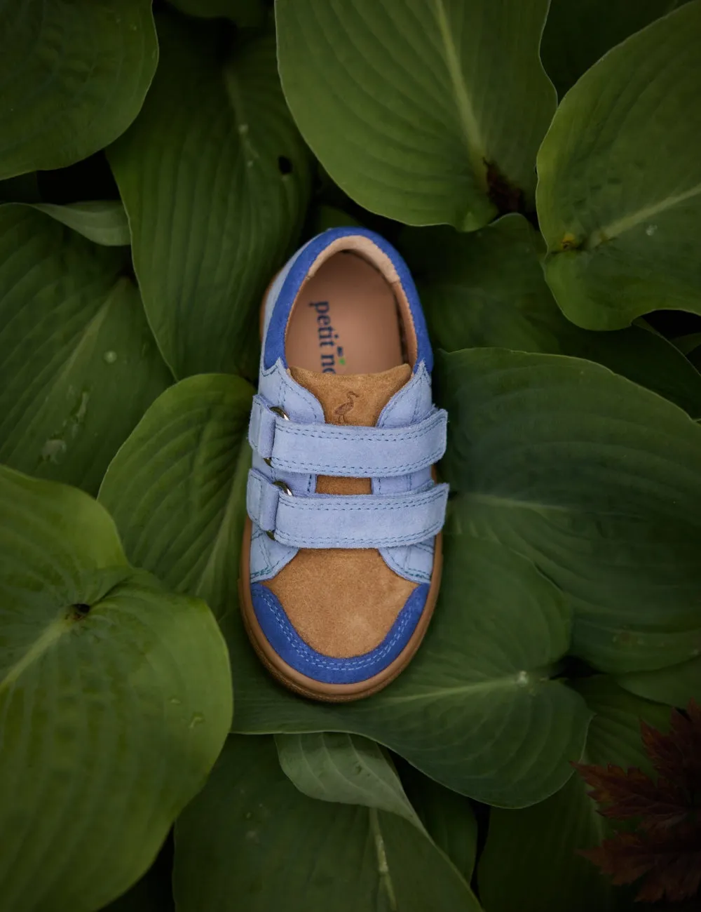 Niedrige Sneaker - Farbblock Himmel Wildleder