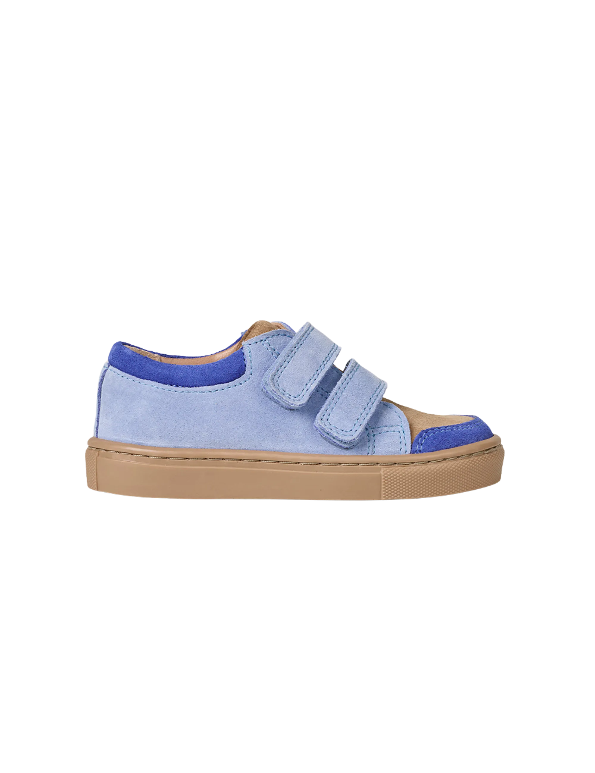 Niedrige Sneaker - Farbblock Himmel Wildleder